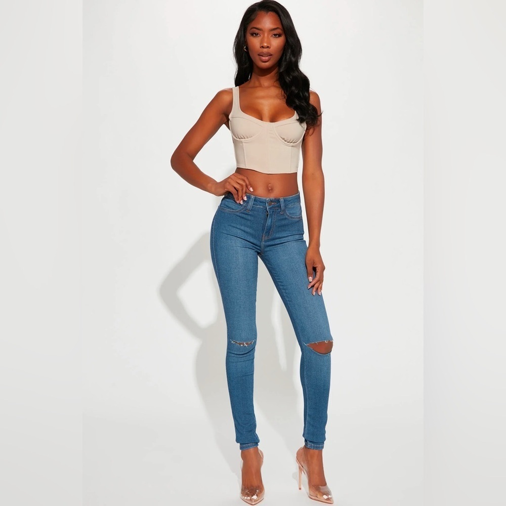 EUC Fashion Nova Tall Canopy Jeans - Medium Wash
